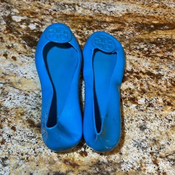 Tory Burch Blue Jelly Flats - Picture 3 of 5